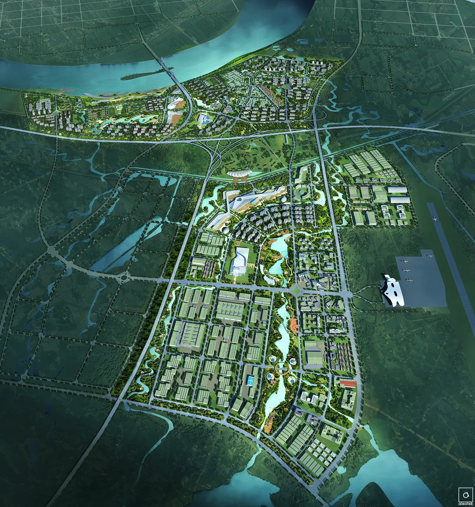 Comprehensive Planning of Changde Airport City - Aleatek Changde Masterplan 07